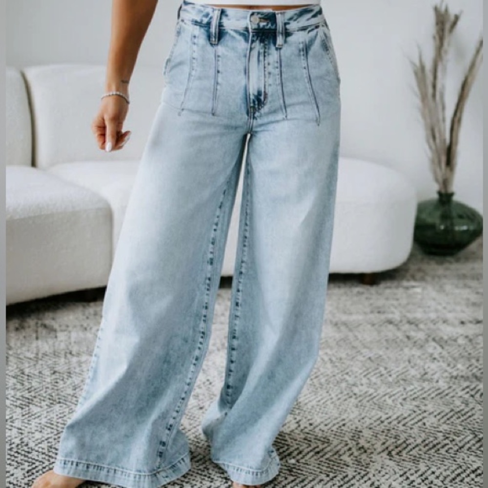 KanCan Light Blue Flare & Wide Leg Jeans